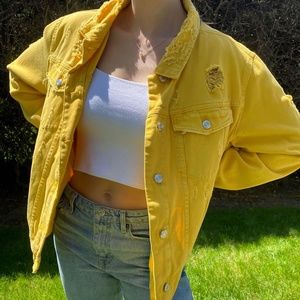 Zara Distressed Jean Jacket!
